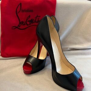 Christian Louboutin Lady Peep Black Heels